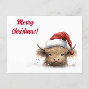 Cartes Pour Fêtes Annuelles Vache des Highlands Noël Personnalisé
