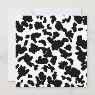 Cartes Pour Fêtes Annuelles Vache Noire Et Blanche Cacher Motif De Fourrure