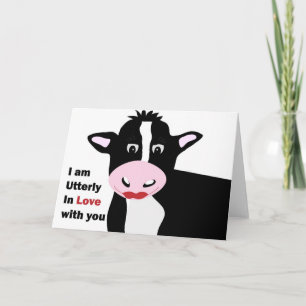 Cartes Pour Fêtes Annuelles Vache Utter Love Valentine's Greeting