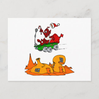 Cartes Pour Fêtes Annuelles Vagabond martien de Père Noël