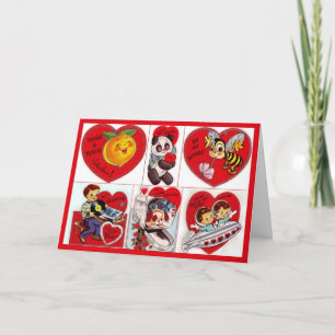 Cartes Pour Fêtes Annuelles Vaisseau spatial vintage de Valentines