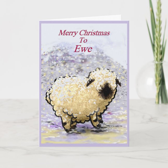 Cartes Pour Fêtes Annuelles Valais Blaccusé Moutons Joyeux Noël (Devant)