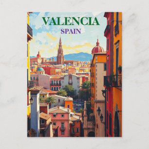 Cartes Pour Fêtes Annuelles Valence Espagne Voyage Art Vintage