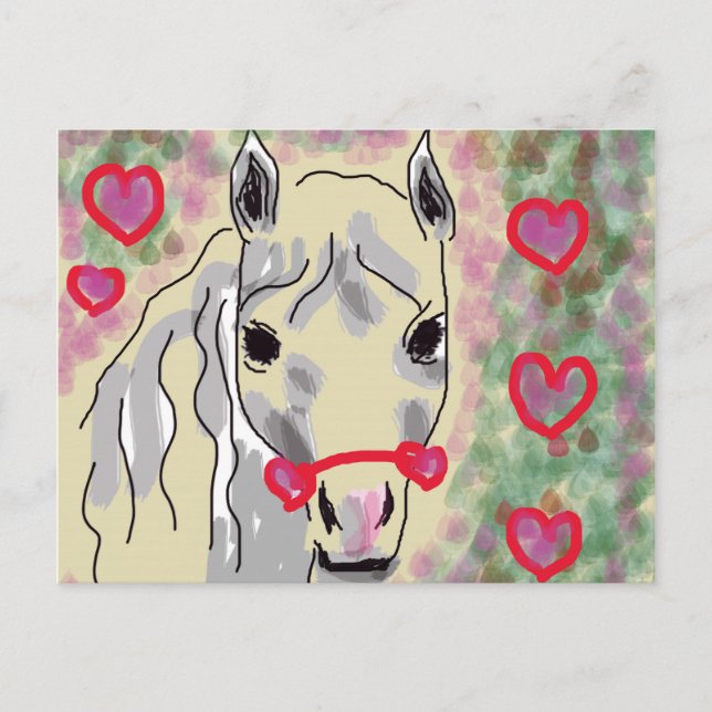 Cartes Pour Fêtes Annuelles Valentin de cheval (Devant)