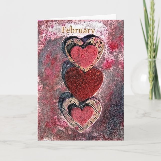 Cartes Pour Fêtes Annuelles Valentin de Février (Devant)