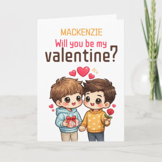 Cartes Pour Fêtes Annuelles Valentin personnalisé Tu seras mon amoureux Couple