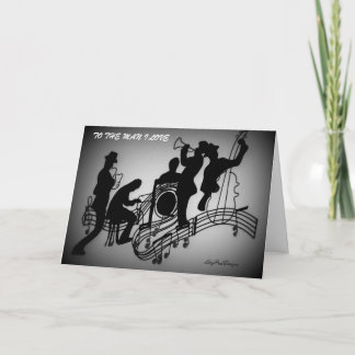 Cartes Pour Fêtes Annuelles Valentine à un musicien
