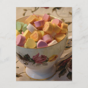 Cartes Pour Fêtes Annuelles Valentine Candy en Teacup