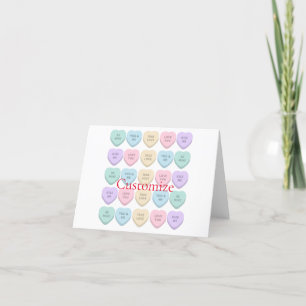 Cartes Pour Fêtes Annuelles Valentine Candy Hearts Thunder_Cove