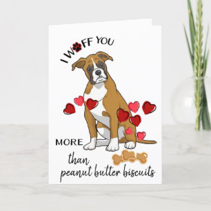 Cartes Pour Fêtes Annuelles Valentine Card from Your Boxer Dog Love Biscuits