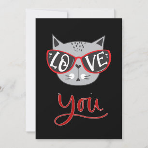 Cartes Pour Fêtes Annuelles Valentine Cat VOUS AIMER HEUREUSE SAINTE-VALENTI