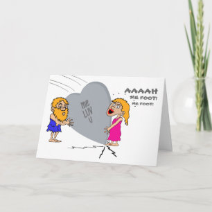 Cartes Pour Fêtes Annuelles Valentine Caveman