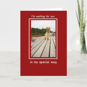 Cartes Pour Fêtes Annuelles Valentine de Golden Retriever Dog