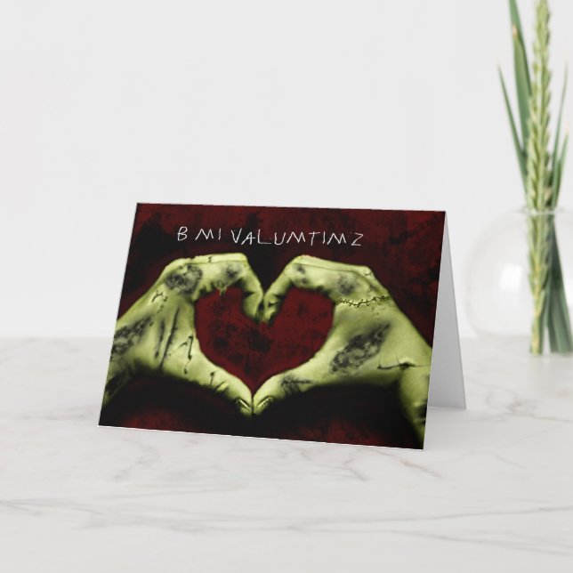 Cartes Pour Fêtes Annuelles valentine de zombi (Devant)