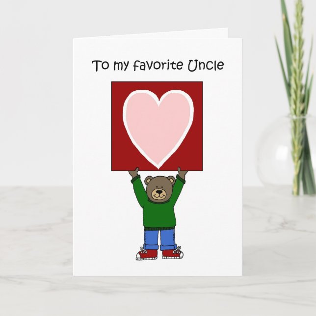 Cartes Pour Fêtes Annuelles valentine d'oncle (Devant)