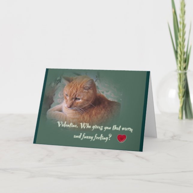 Cartes Pour Fêtes Annuelles Valentine du chat (Devant)