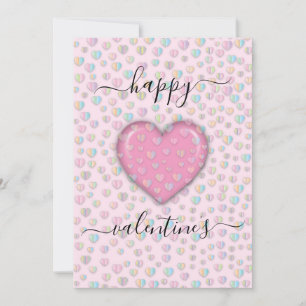 Cartes Pour Fêtes Annuelles Valentine Elegant Heart Speckles Design