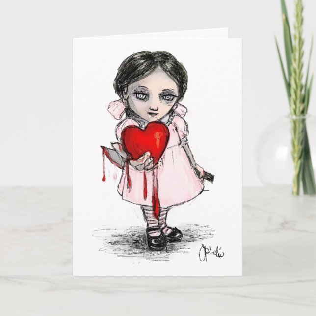 Cartes Pour Fêtes Annuelles Valentine fille malveillante (Devant)