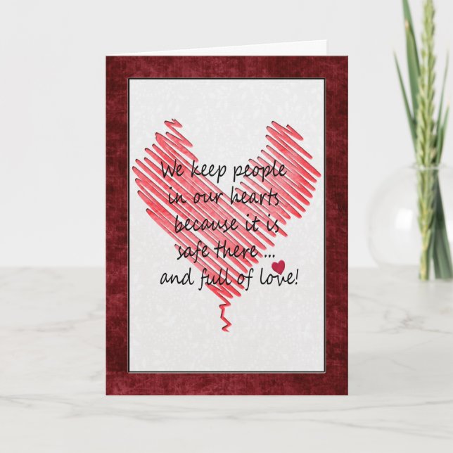 Cartes Pour Fêtes Annuelles Valentine Heart (Devant)