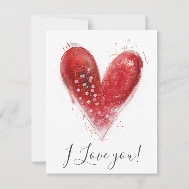 Cartes Pour Fêtes Annuelles Valentine Heart design (Devant)