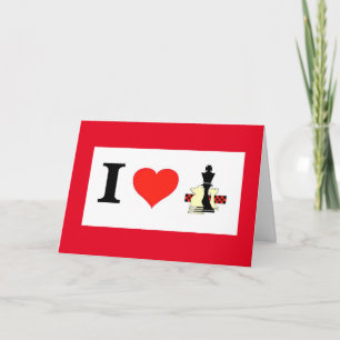 Cartes Pour Fêtes Annuelles Valentine I Love Chess and You