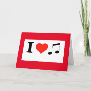 Cartes Pour Fêtes Annuelles Valentine I Love Music and You