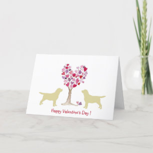 Cartes Pour Fêtes Annuelles Valentine jaune du Labrador