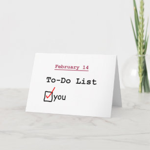 Cartes Pour Fêtes Annuelles Valentine : Liste de choses à faire amusantes
