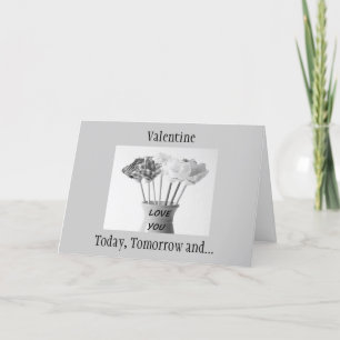 CARTES POUR FÊTES ANNUELLES VALENTINE LOVE AUJOURD'HUI, DEMAIN ET CHAQUE JOUR