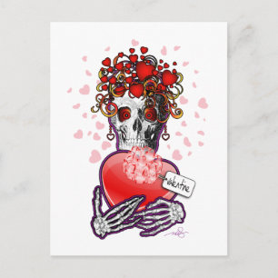 Cartes Pour Fêtes Annuelles Valentine Love Skull