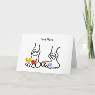 Cartes Pour Fêtes Annuelles Valentine Note de pied Cartoon Cartoon Cartoon Car