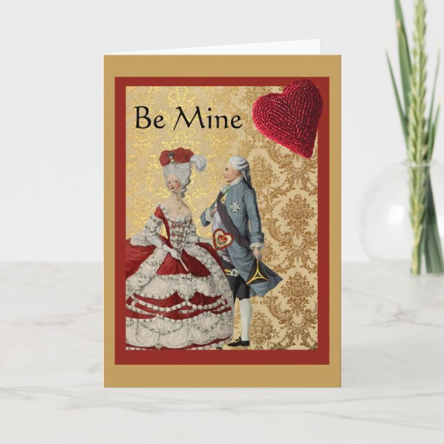 Cartes Pour Fêtes Annuelles Valentine or et rouge (Devant)