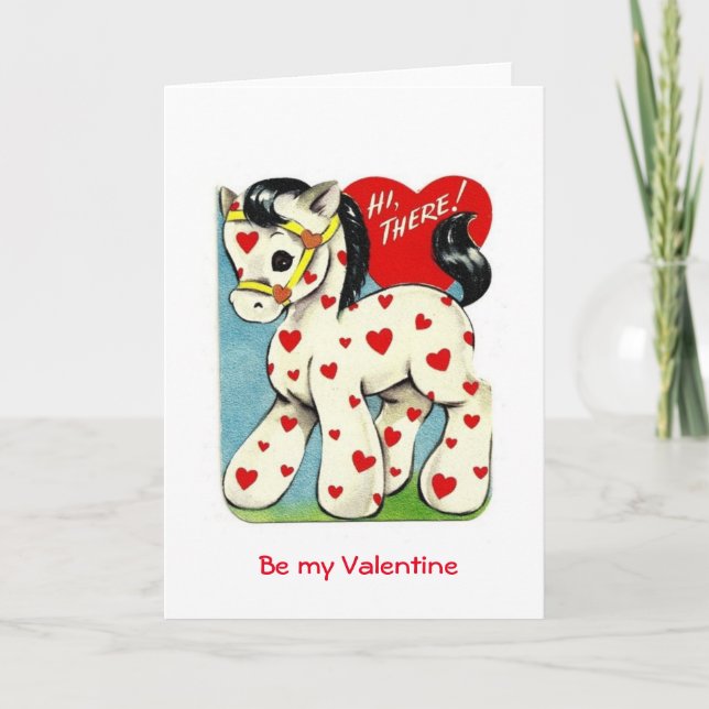 Cartes Pour Fêtes Annuelles Valentine Pony (Devant)