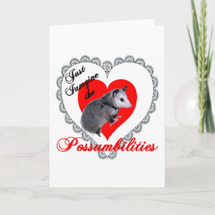 Cartes Pour Fêtes Annuelles Valentine Possum