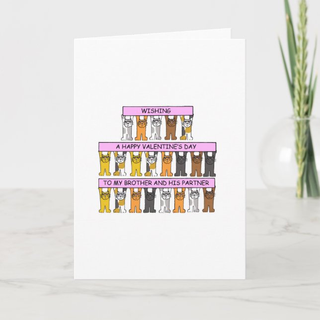 Cartes Pour Fêtes Annuelles Valentine pour Brother et son partenaire (Devant)