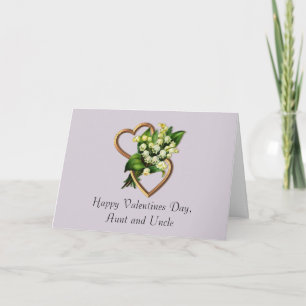 Cartes Pour Fêtes Annuelles Valentine pour la tante et l'oncle avec le lis de