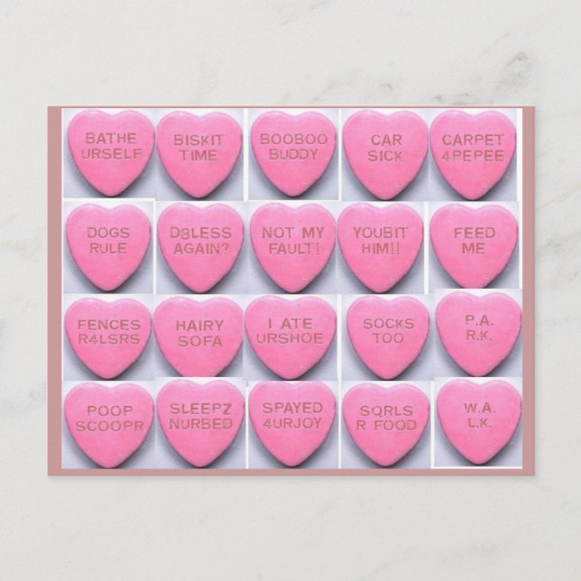 Cartes Pour Fêtes Annuelles Valentine pour les chiens (Devant)