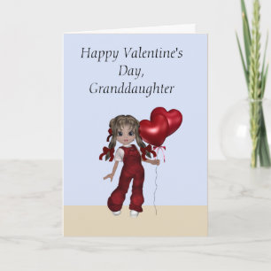 Cartes Pour Fêtes Annuelles Valentine pour petite-fille, Fille dans les salons