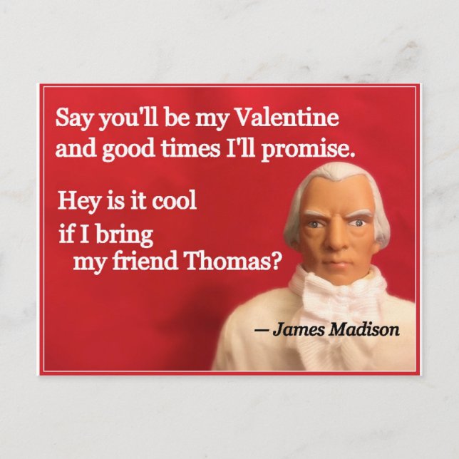 Cartes Pour Fêtes Annuelles Valentine présidentiel vilain : James et Thomas (Devant)
