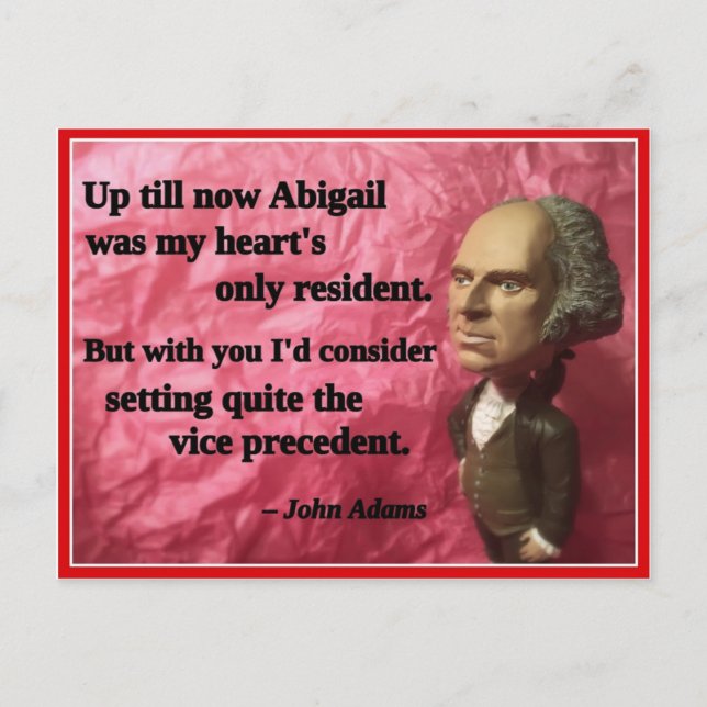 Cartes Pour Fêtes Annuelles Valentine présidentiel vilain : Précédent vice (Devant)