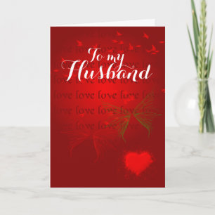 Cartes Pour Fêtes Annuelles Valentine Red Hearts for Husband
