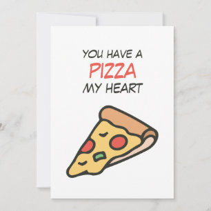Cartes Pour Fêtes Annuelles Valentine, tu as une pizza de mon coeur