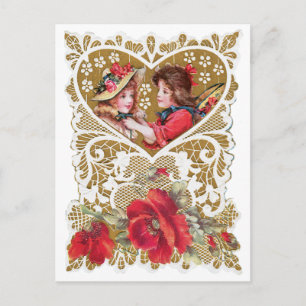 Cartes Pour Fêtes Annuelles Valentine victorien vintage