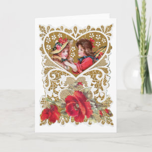 Cartes Pour Fêtes Annuelles Valentine victorien vintage