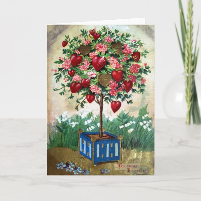 Cartes Pour Fêtes Annuelles Valentine victorienne (Devant)