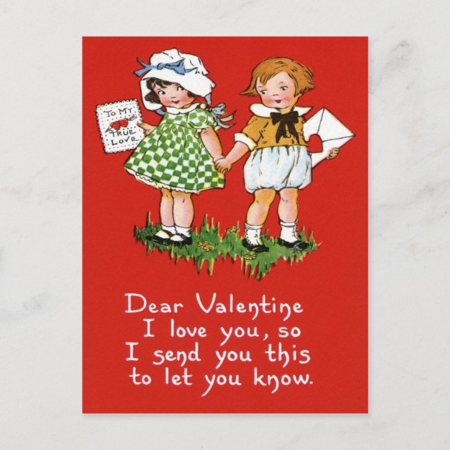 Cartes Pour Fêtes Annuelles Valentine victorienne (Devant)