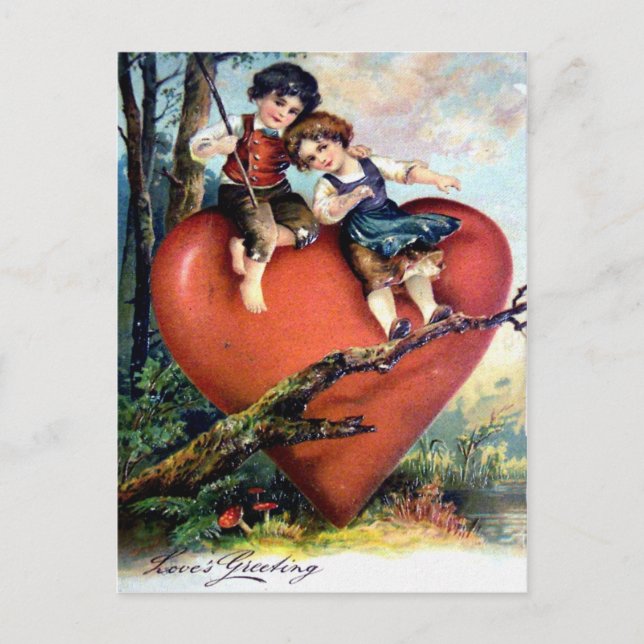 Cartes Pour Fêtes Annuelles Valentine victorienne (Devant)