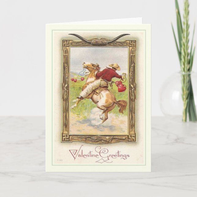 Cartes Pour Fêtes Annuelles Valentine vintage (Devant)