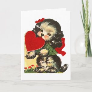 Cartes Pour Fêtes Annuelles Valentine vintage - mon coeur est à vous,