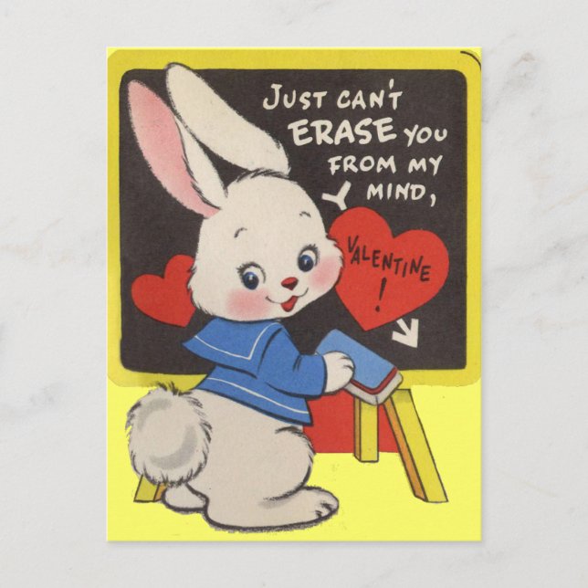 Cartes Pour Fêtes Annuelles Valentine vintage pour enfants (Devant)